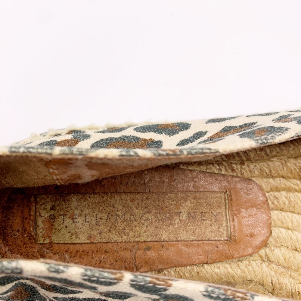 Stella McCartney Canvas Flat Espadrille in Leopard Print - Picture 9 of 11